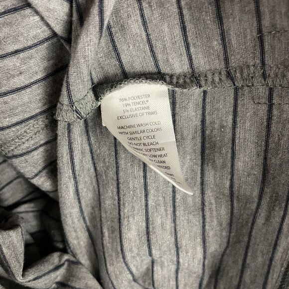 Toad & Co Womens M Gray Striped Swifty Short Sleeve Dress - Picture 4 of 7